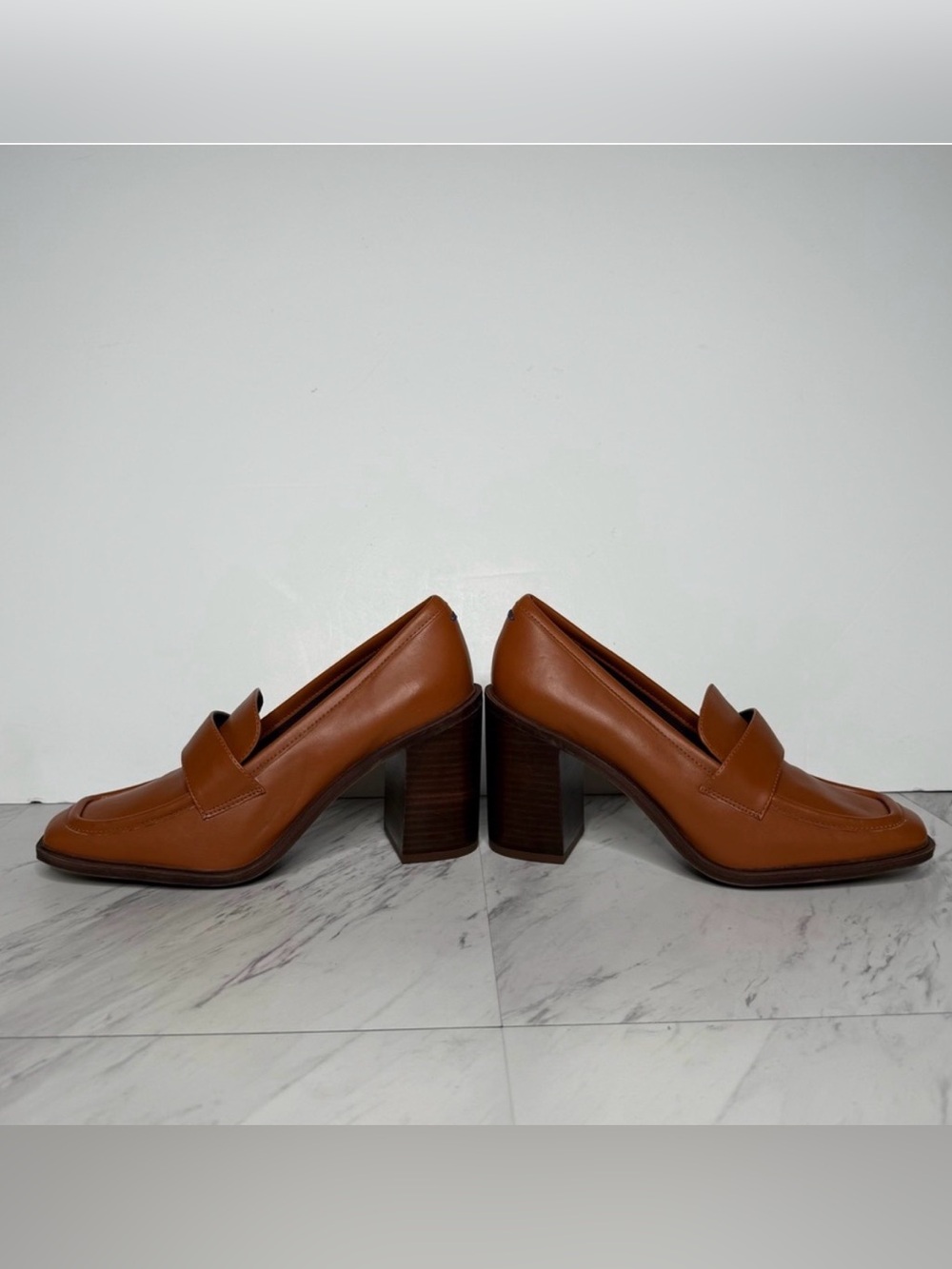 Franco Sarto Storey Faux Leather Heeled Loafer 8 1/2 M